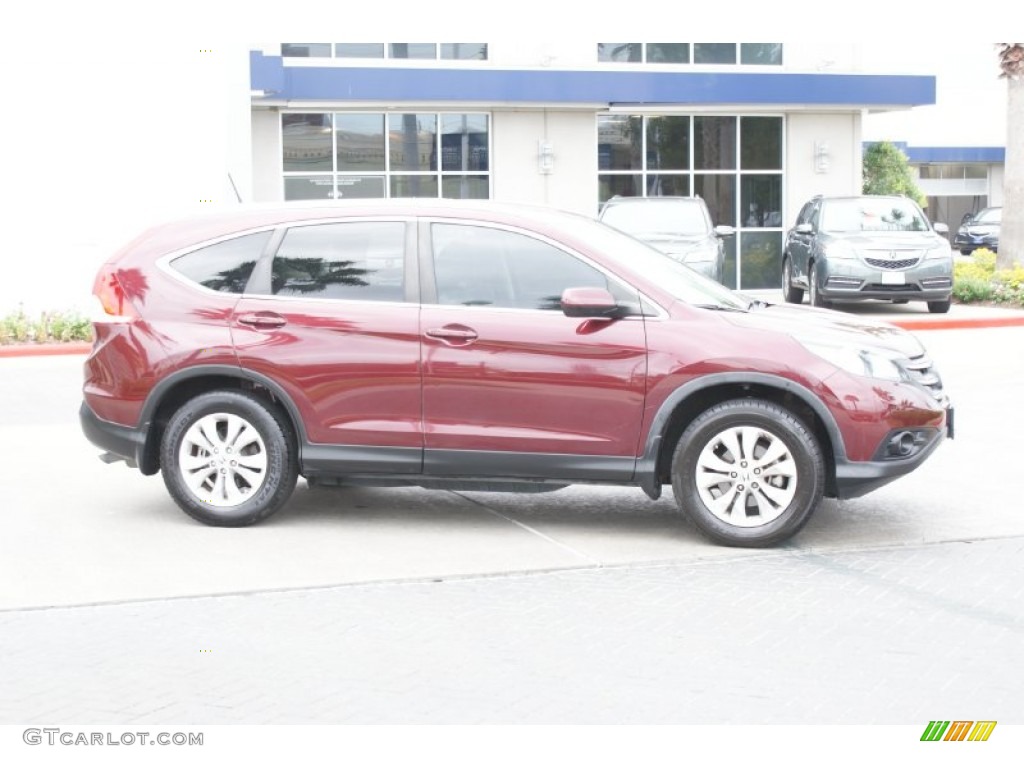 2012 CR-V EX-L - Basque Red Pearl II / Gray photo #9