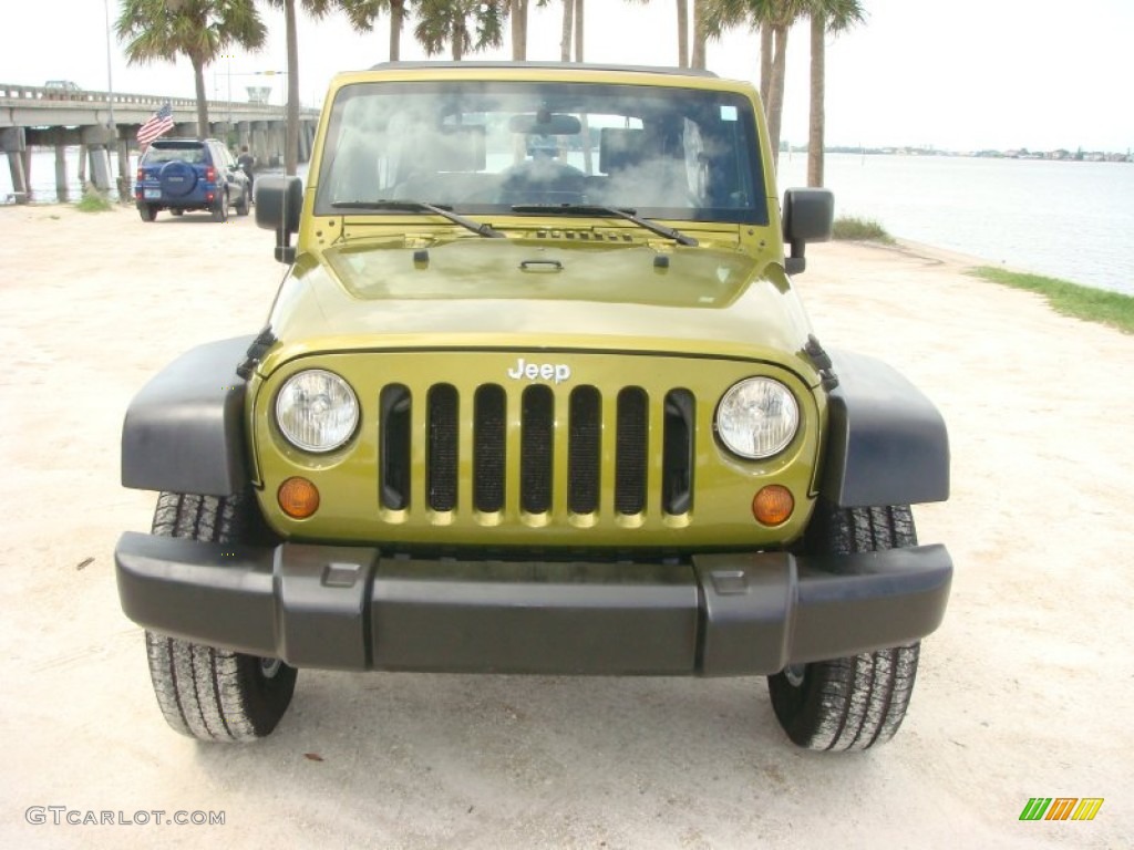 2007 Wrangler Unlimited X 4x4 - Rescue Green Metallic / Dark Slate Gray/Medium Slate Gray photo #2