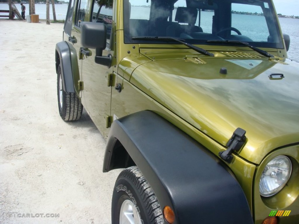 2007 Wrangler Unlimited X 4x4 - Rescue Green Metallic / Dark Slate Gray/Medium Slate Gray photo #9