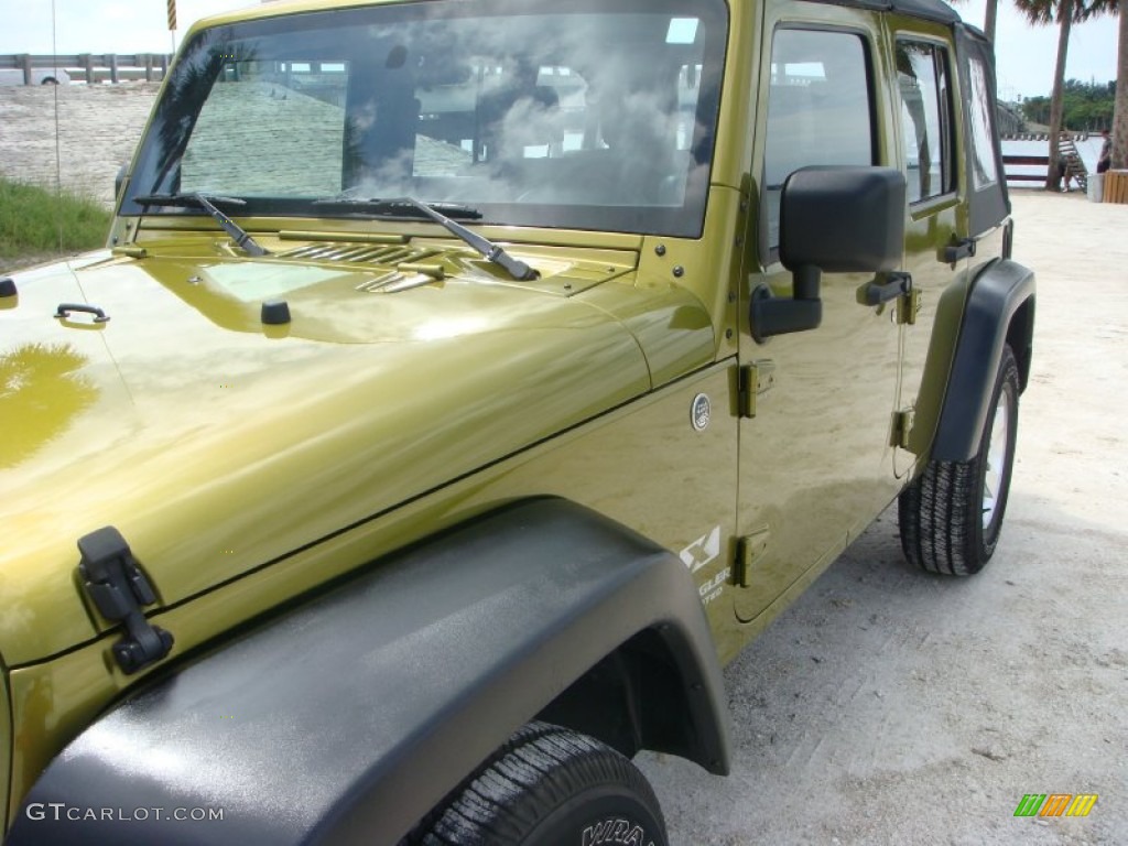 2007 Wrangler Unlimited X 4x4 - Rescue Green Metallic / Dark Slate Gray/Medium Slate Gray photo #10