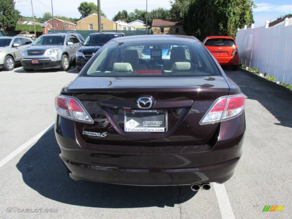 2010 MAZDA6 i Touring Sedan - Black Cherry Metallic / Beige photo #5