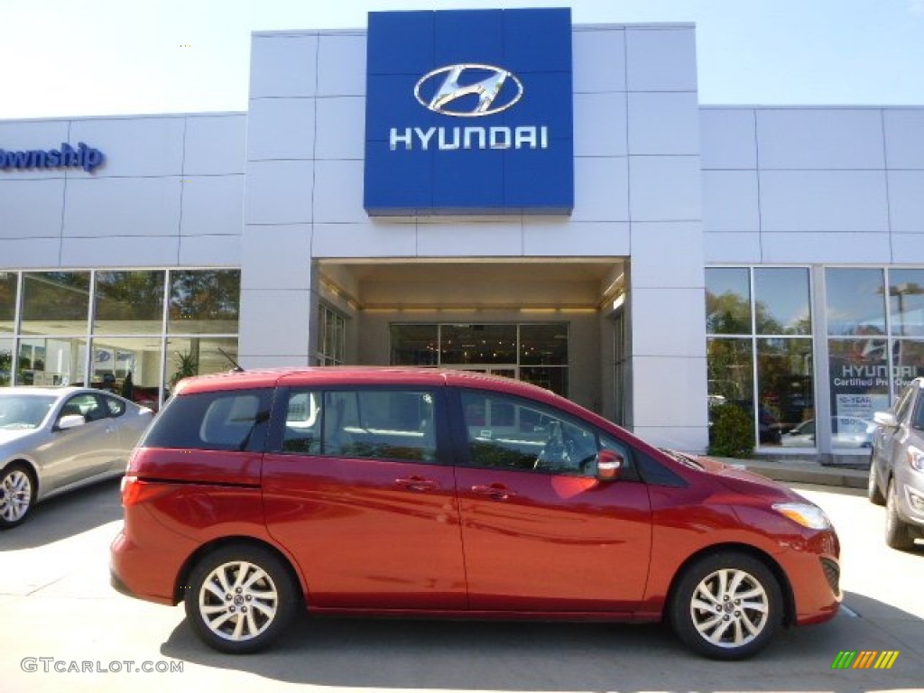 2013 MAZDA5 Sport - Zeal Red Mica / Sand photo #1