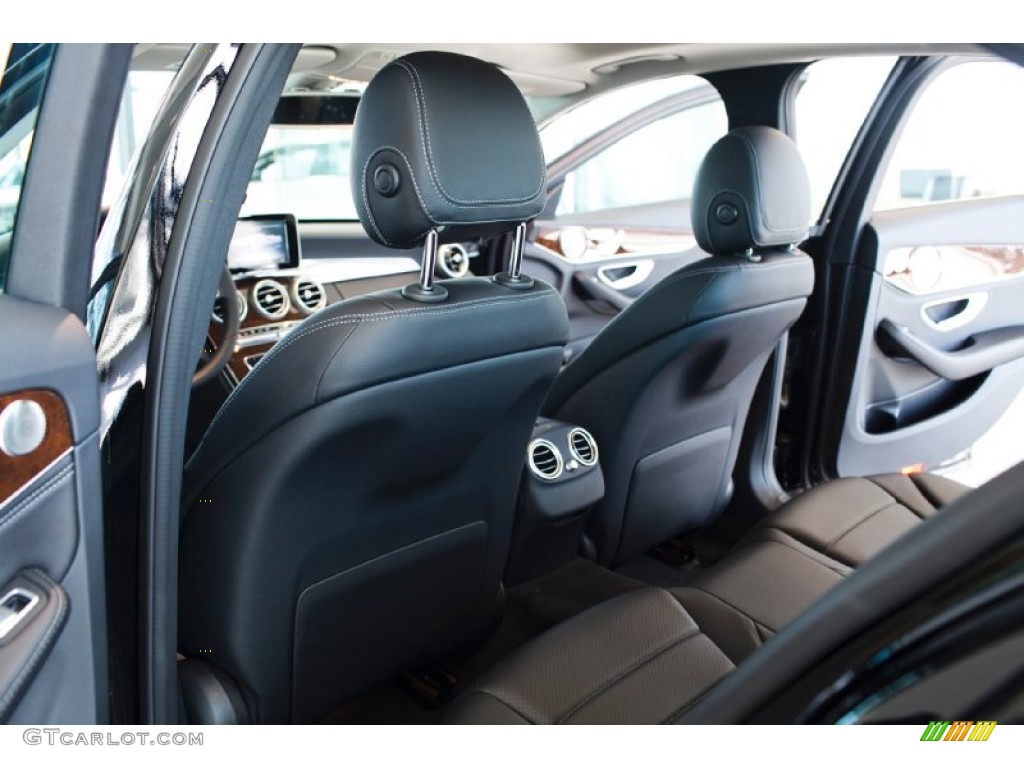 Black Interior 2015 Mercedes-Benz C 300 4Matic Photo #97639726