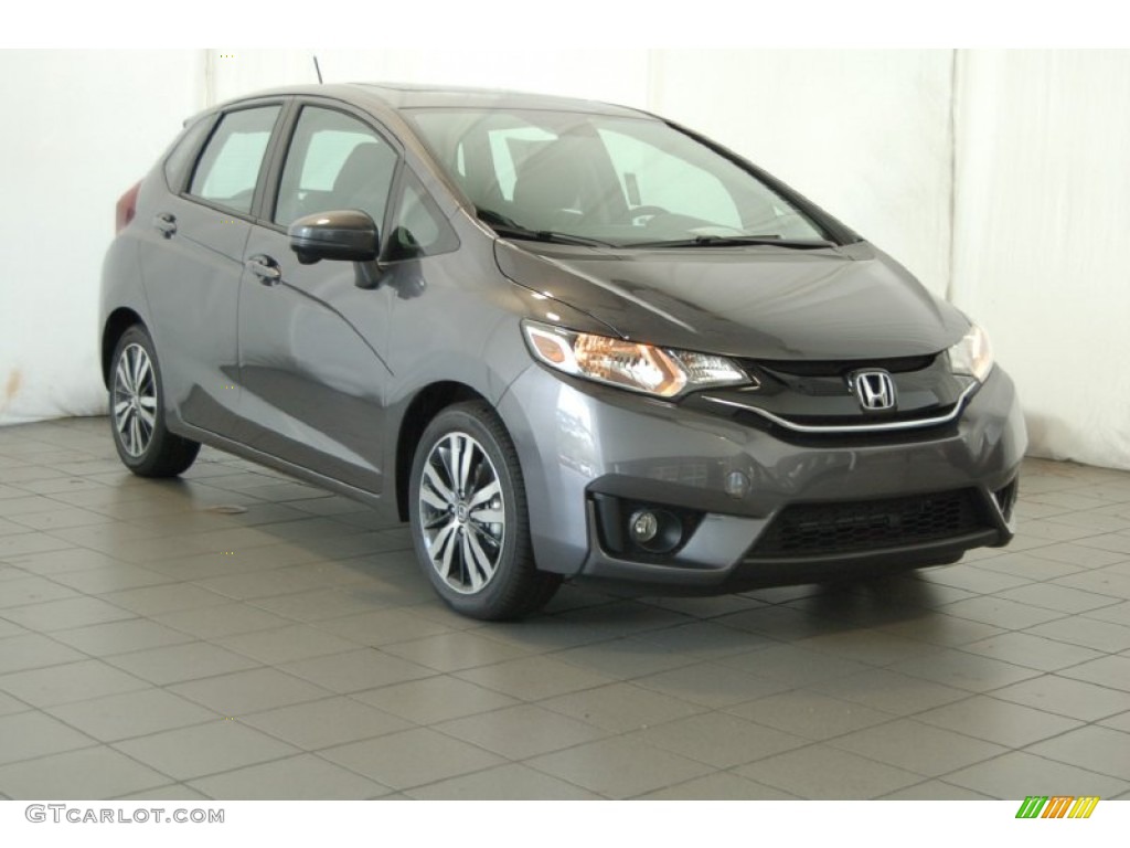 Modern Steel Metallic 2015 Honda Fit EX Exterior Photo #97641304