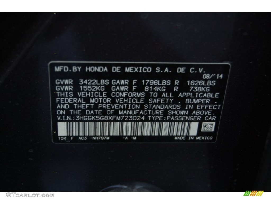 2015 Fit Color Code NH797M for Modern Steel Metallic Photo #97641634