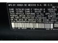 NH731P: Crystal Black Pearl 2015 Honda Fit EX Color Code