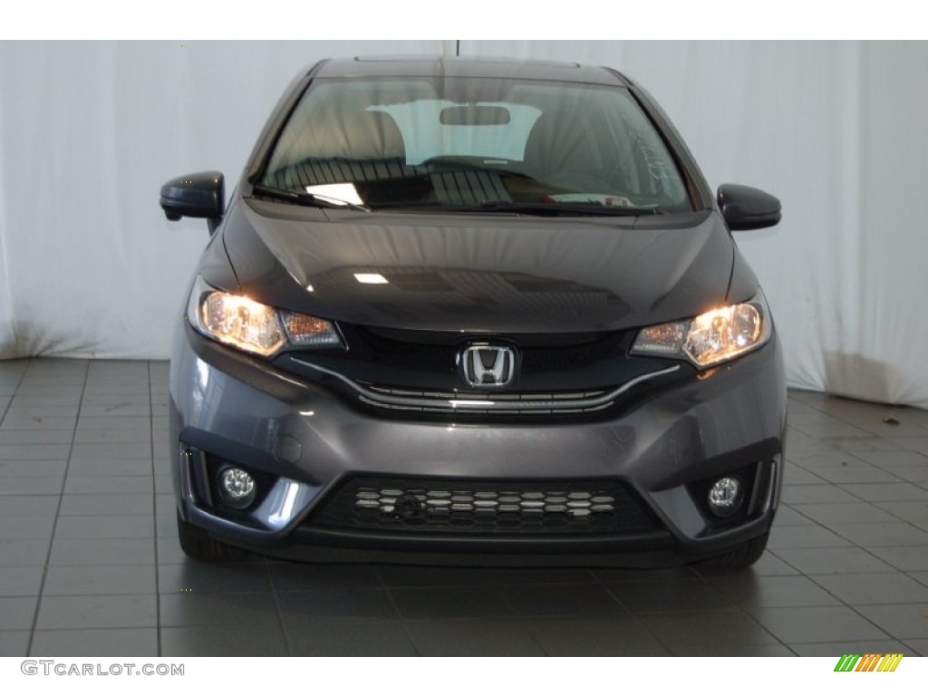 2015 Fit EX-L - Modern Steel Metallic / Black photo #3