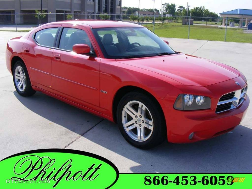 2007 Charger R/T - Inferno Red Crystal Pearl / Dark Slate Gray/Light Graystone photo #1