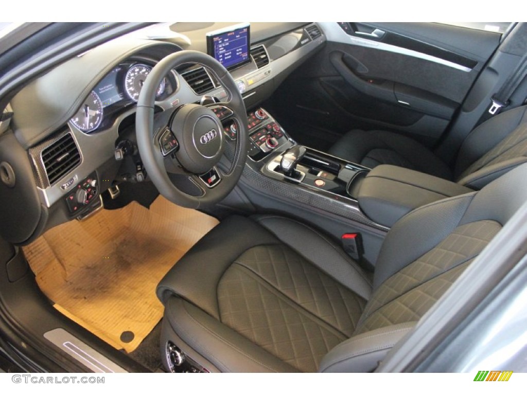 Black Valcona Interior 2015 Audi S8 quattro S Photo #97647837