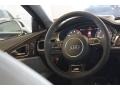 2015 Audi S7 Lunar Silver Valcona w/Diamond Contrast Stitching Interior Steering Wheel Photo