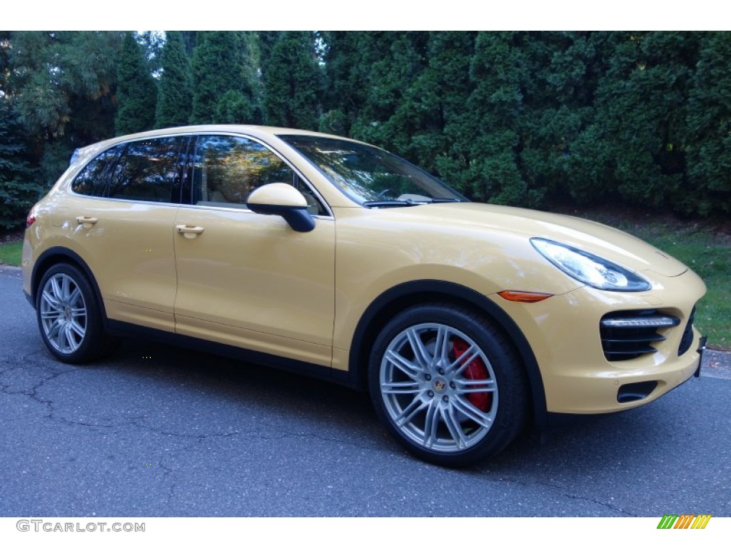 2012 Cayenne Turbo - Sand Yellow / Luxor Beige photo #8