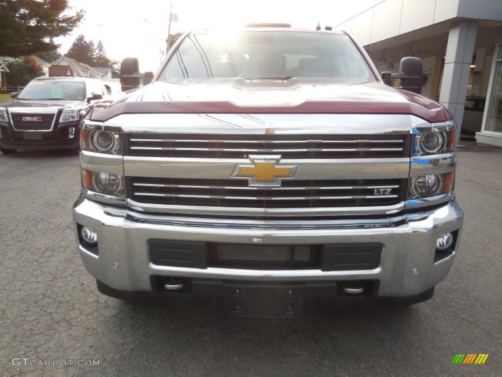 2015 Silverado 3500HD LTZ Crew Cab Dual Rear Wheel 4x4 - Deep Ruby Metallic / Cocoa/Dune photo #2