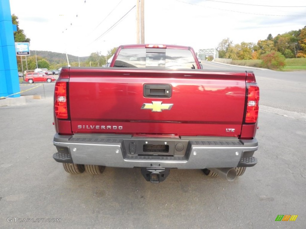 2015 Silverado 3500HD LTZ Crew Cab Dual Rear Wheel 4x4 - Deep Ruby Metallic / Cocoa/Dune photo #7