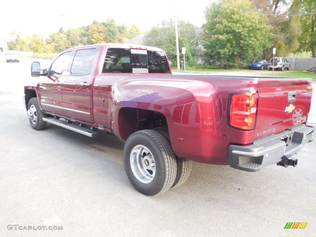 2015 Silverado 3500HD LTZ Crew Cab Dual Rear Wheel 4x4 - Deep Ruby Metallic / Cocoa/Dune photo #8