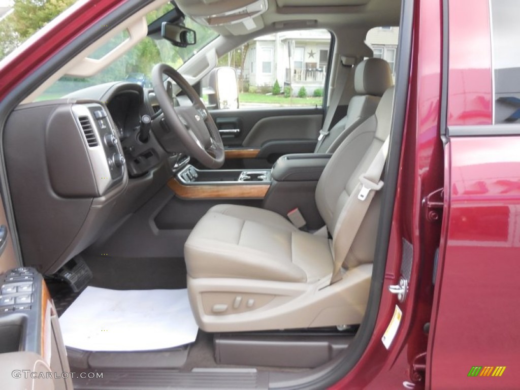 Cocoa/Dune Interior 2015 Chevrolet Silverado 3500HD LTZ Crew Cab Dual Rear Wheel 4x4 Photo #97650999