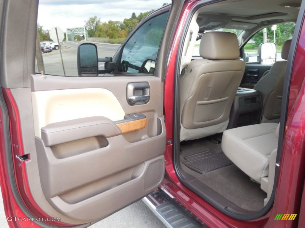 2015 Silverado 3500HD LTZ Crew Cab Dual Rear Wheel 4x4 - Deep Ruby Metallic / Cocoa/Dune photo #52