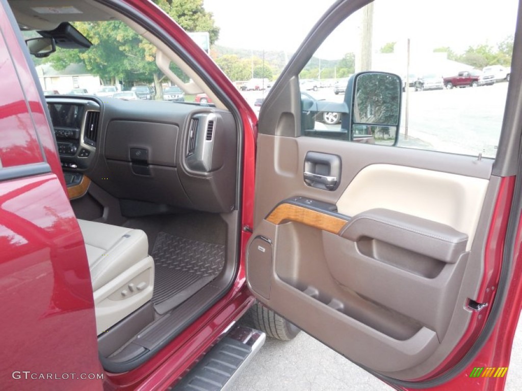 2015 Silverado 3500HD LTZ Crew Cab Dual Rear Wheel 4x4 - Deep Ruby Metallic / Cocoa/Dune photo #68