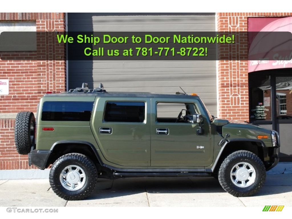 2003 H2 SUV - Sage Green Metallic / Wheat photo #6