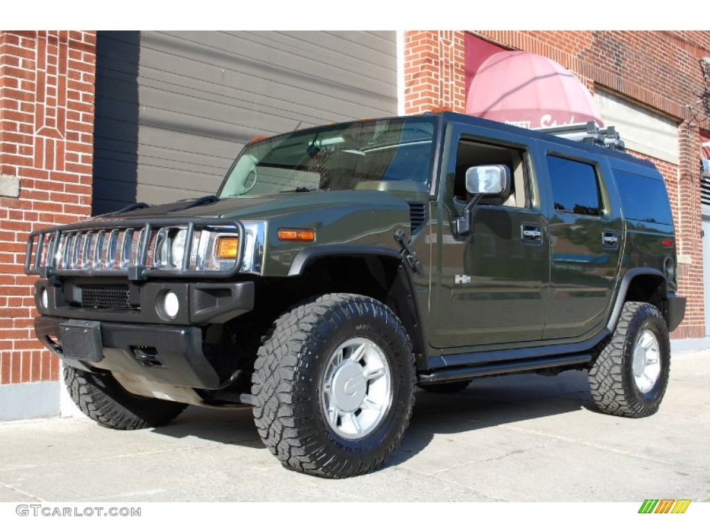 2003 H2 SUV - Sage Green Metallic / Wheat photo #9