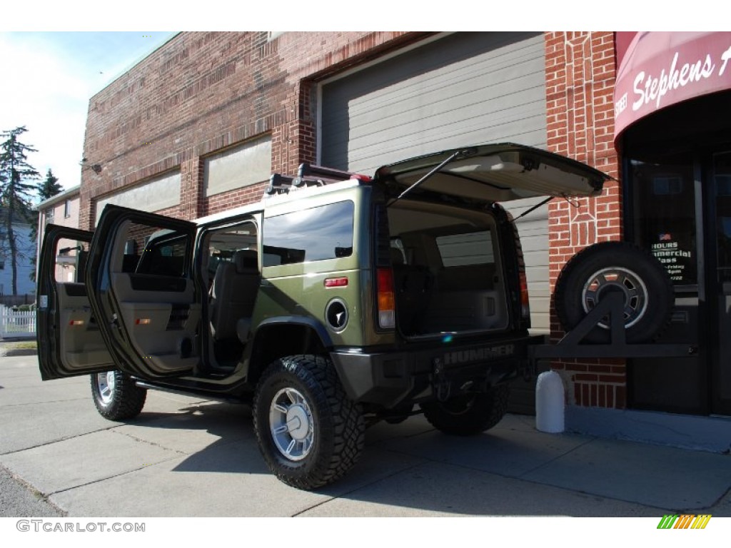 2003 H2 SUV - Sage Green Metallic / Wheat photo #37