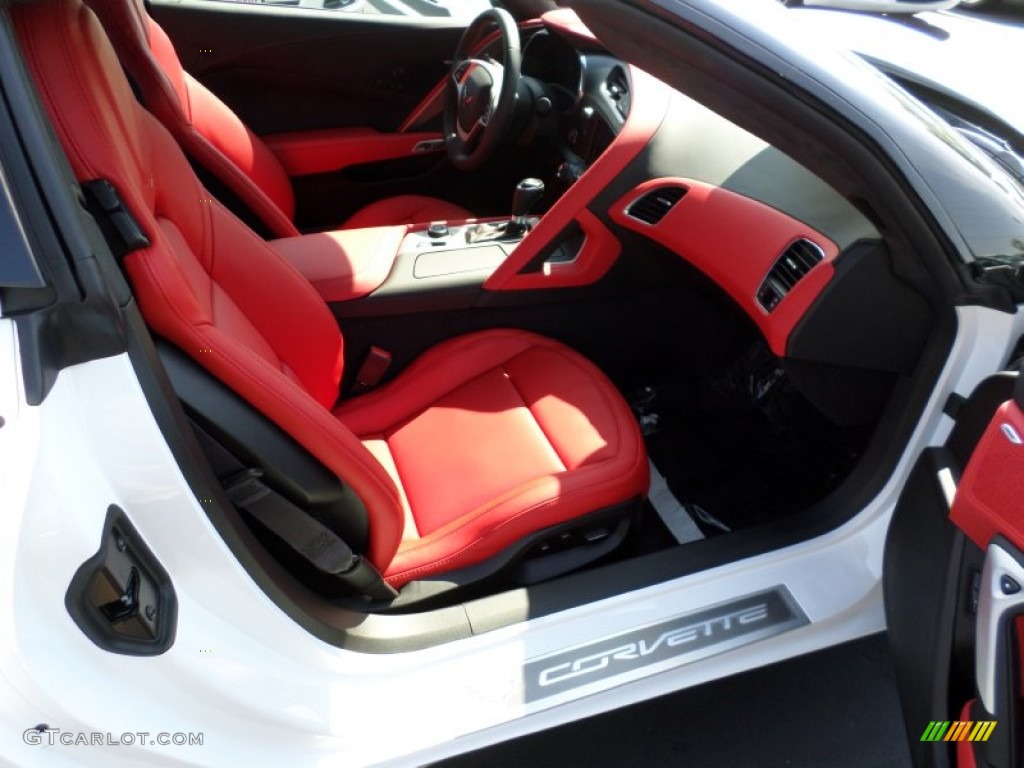2015 Corvette Stingray Coupe - Arctic White / Adrenaline Red photo #27