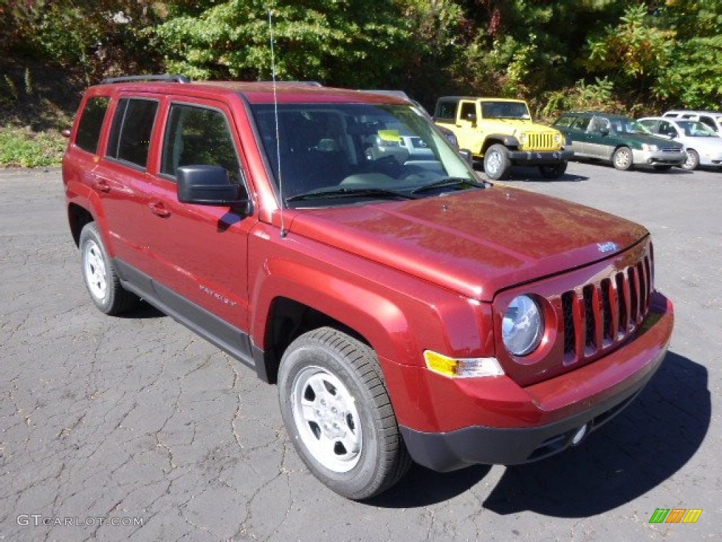 Deep Cherry Red Crystal Pearl 2015 Jeep Patriot Sport 4x4 Exterior Photo #97657080