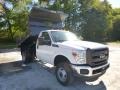 Oxford White - F350 Super Duty XL Regular Cab 4x4 Dump Truck Photo No. 2
