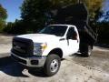 Oxford White - F350 Super Duty XL Regular Cab 4x4 Dump Truck Photo No. 4