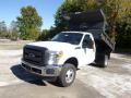 Oxford White - F350 Super Duty XL Regular Cab 4x4 Dump Truck Photo No. 4
