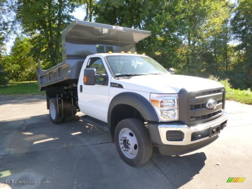 Oxford White 2015 Ford F450 Super Duty XL Regular Cab Dump Truck 4x4 Exterior Photo #97659030