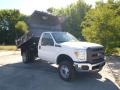 Oxford White - F350 Super Duty XL Regular Cab 4x4 Dump Truck Photo No. 2