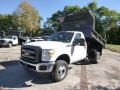 Oxford White - F350 Super Duty XL Regular Cab 4x4 Dump Truck Photo No. 4