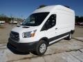 Oxford White 2015 Ford Transit Van 350 HR Long Exterior