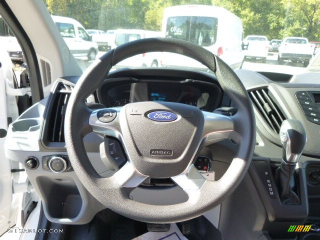 2015 Ford Transit Van 350 HR Long Pewter Steering Wheel Photo #97661274