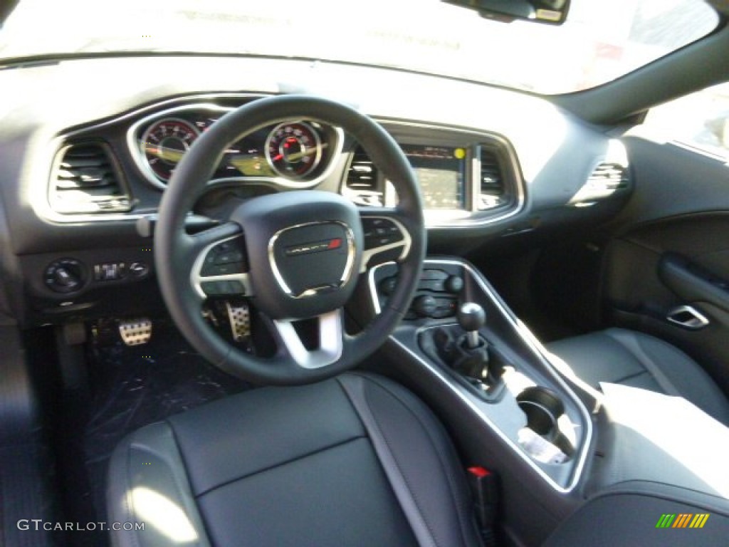 Black Interior 2015 Dodge Challenger SXT Plus Photo #97662033