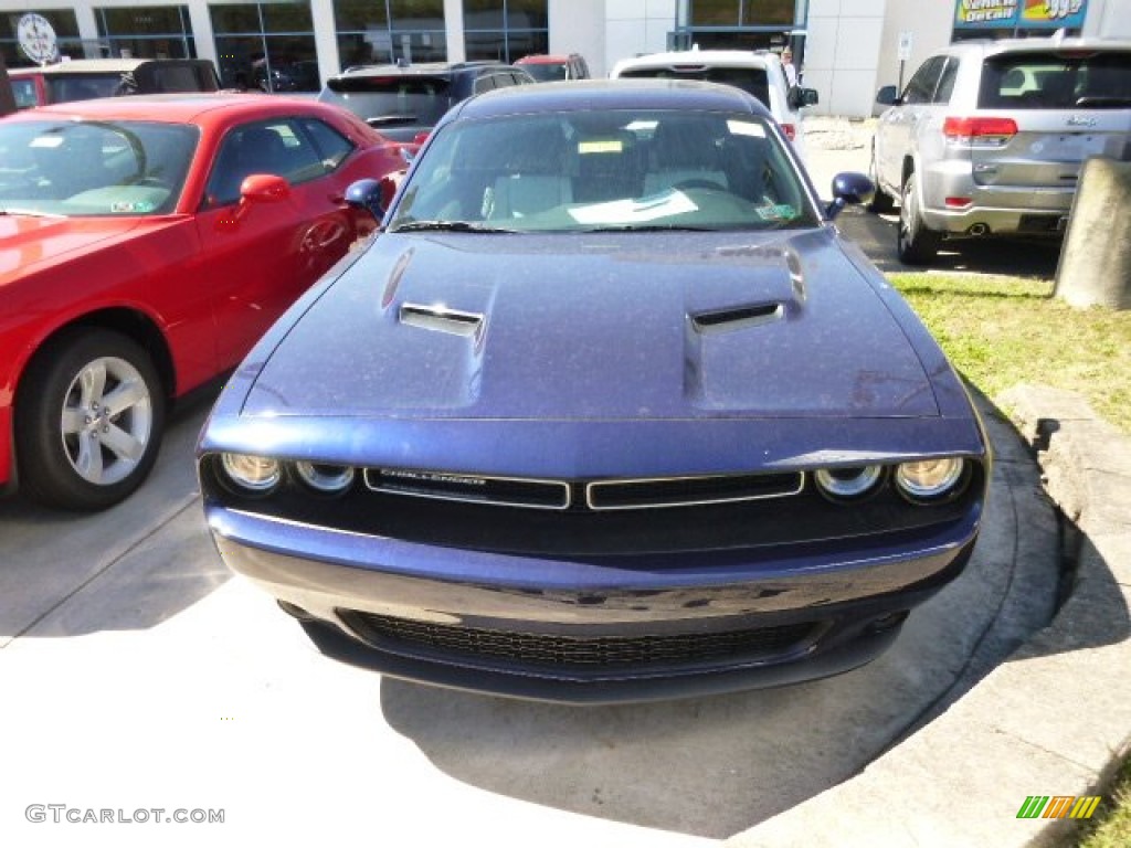 2015 Challenger SXT Plus - Jazz Blue Pearl / Black/Pearl photo #3