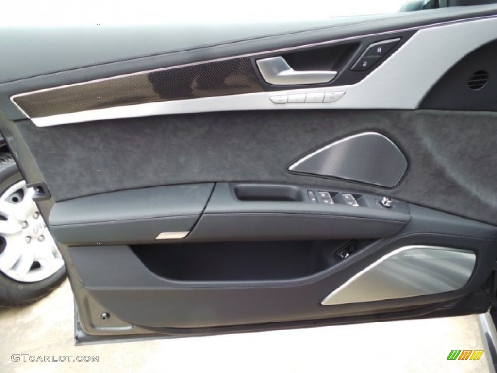 2015 Audi S8 quattro S Black Valcona Door Panel Photo #97666751