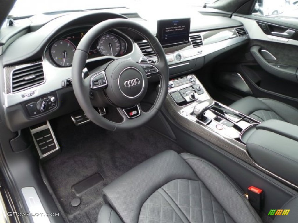 Black Valcona Interior 2015 Audi S8 quattro S Photo #97666812
