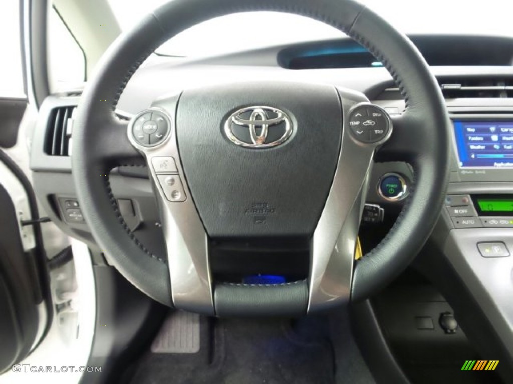 2015 Toyota Prius Persona Series Hybrid Black Steering Wheel Photo #97668687