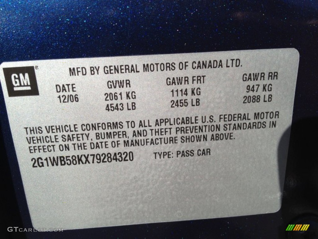 2007 Impala LS - Imperial Blue Metallic / Gray photo #15
