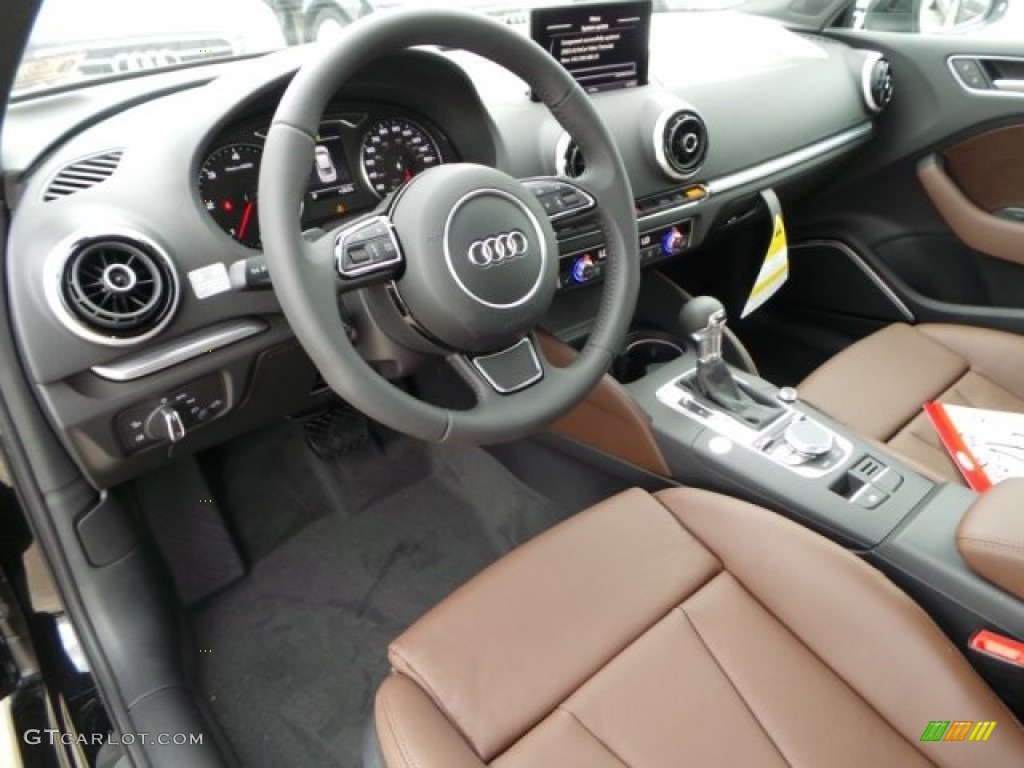 Chestnut Brown Interior 2015 Audi A3 2.0 TDI Prestige Photo #97675869