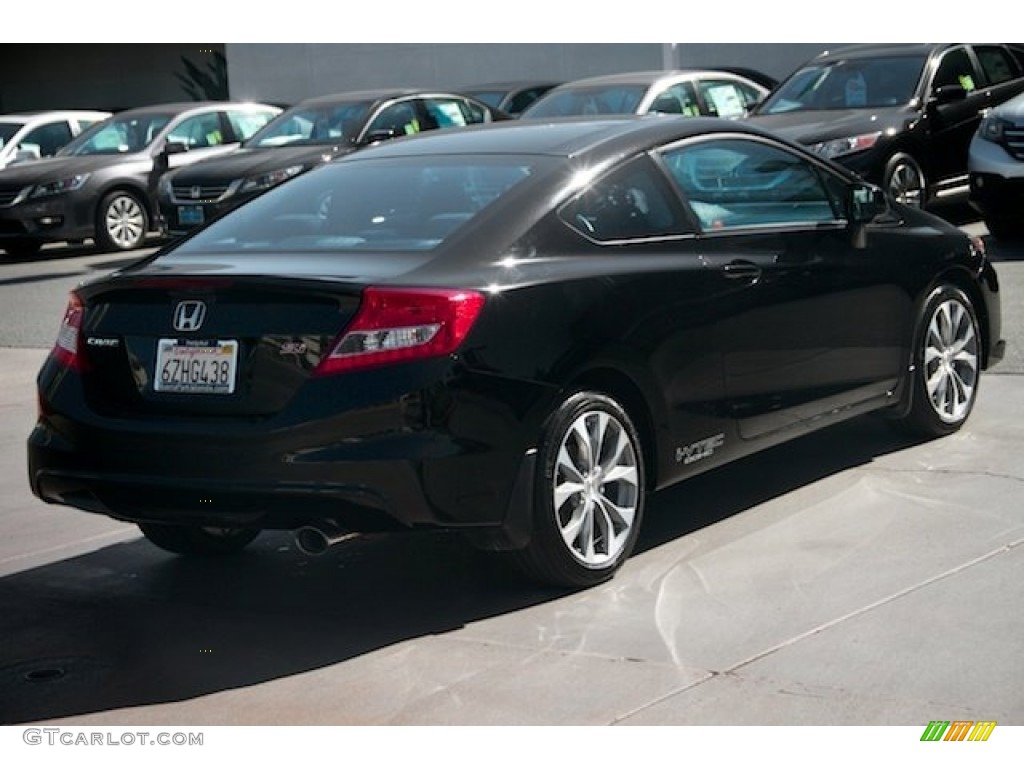 2012 Civic Si Coupe - Crystal Black Pearl / Black photo #12