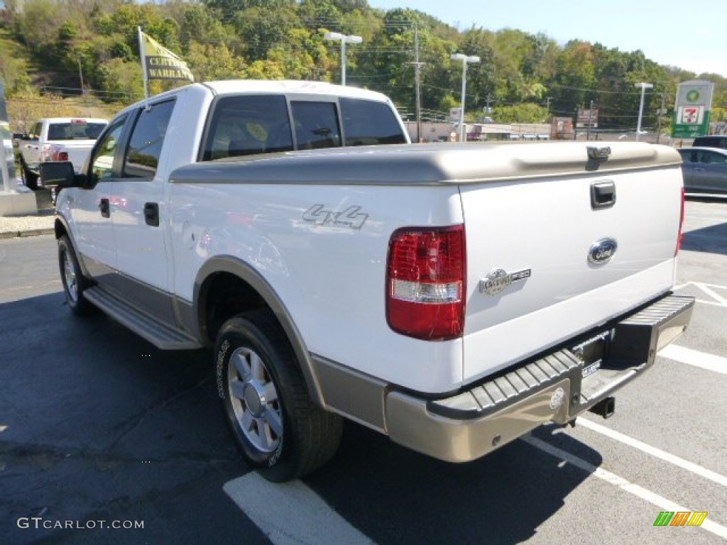 2005 F150 King Ranch SuperCrew 4x4 - Oxford White / Tan photo #3