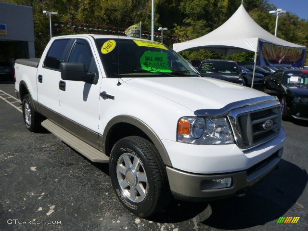 2005 F150 King Ranch SuperCrew 4x4 - Oxford White / Tan photo #8