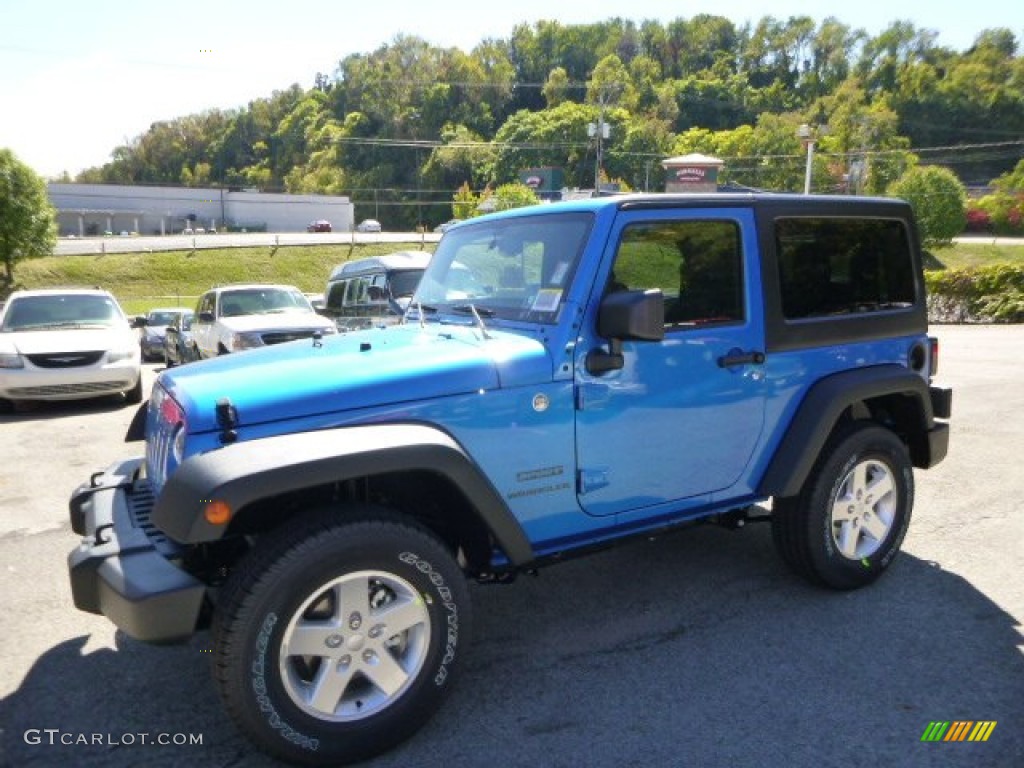 2015 Wrangler Sport S 4x4 - Hydro Blue Pearl / Black photo #1