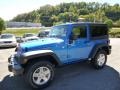 2015 Hydro Blue Pearl Jeep Wrangler Sport S 4x4  photo #1