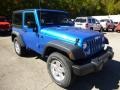 2015 Hydro Blue Pearl Jeep Wrangler Sport S 4x4  photo #7