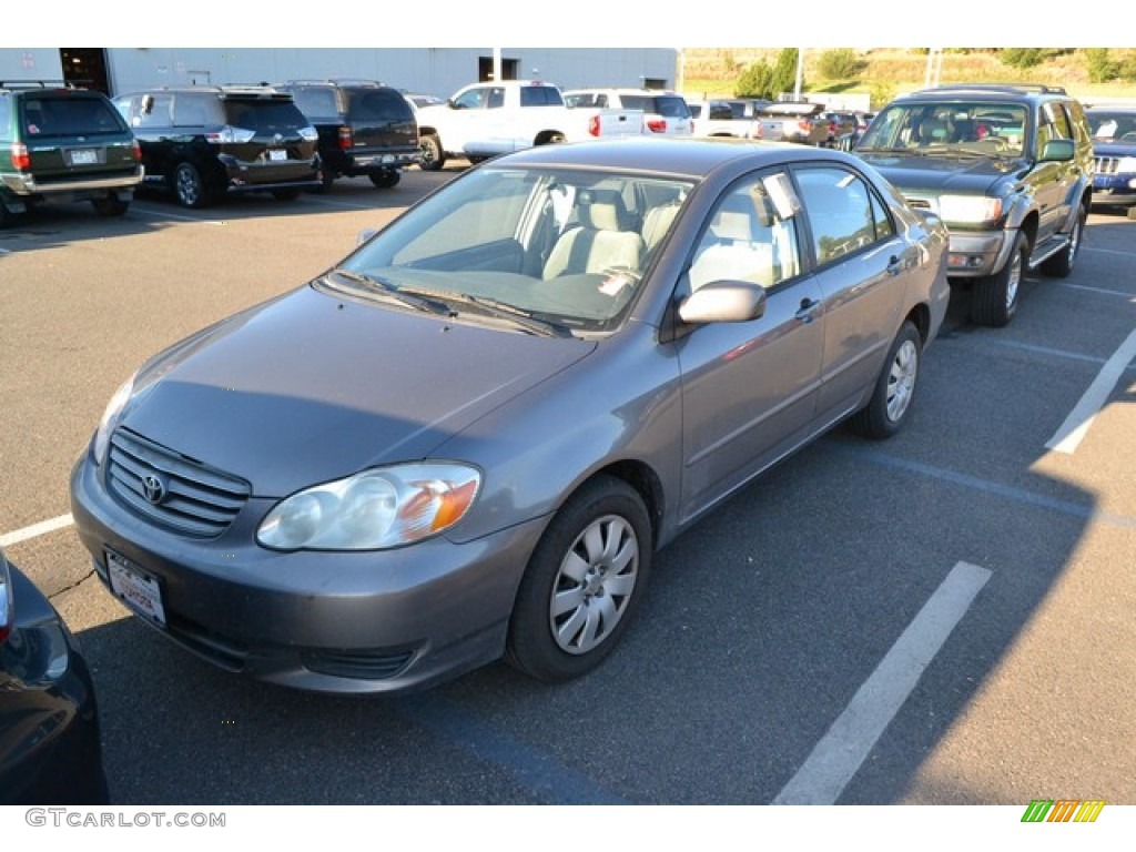 2004 Corolla LE - Moonshadow Gray Metallic / Light Gray photo #4