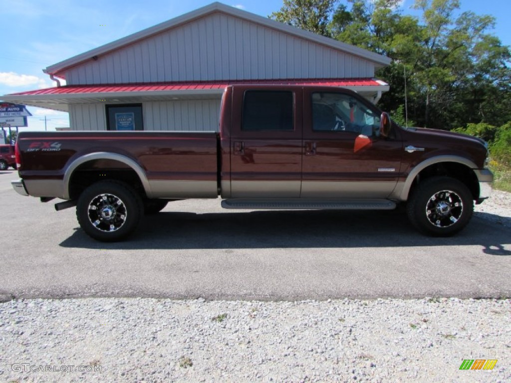 2005 F350 Super Duty King Ranch Crew Cab 4x4 - Dark Copper Metallic / Tan photo #2