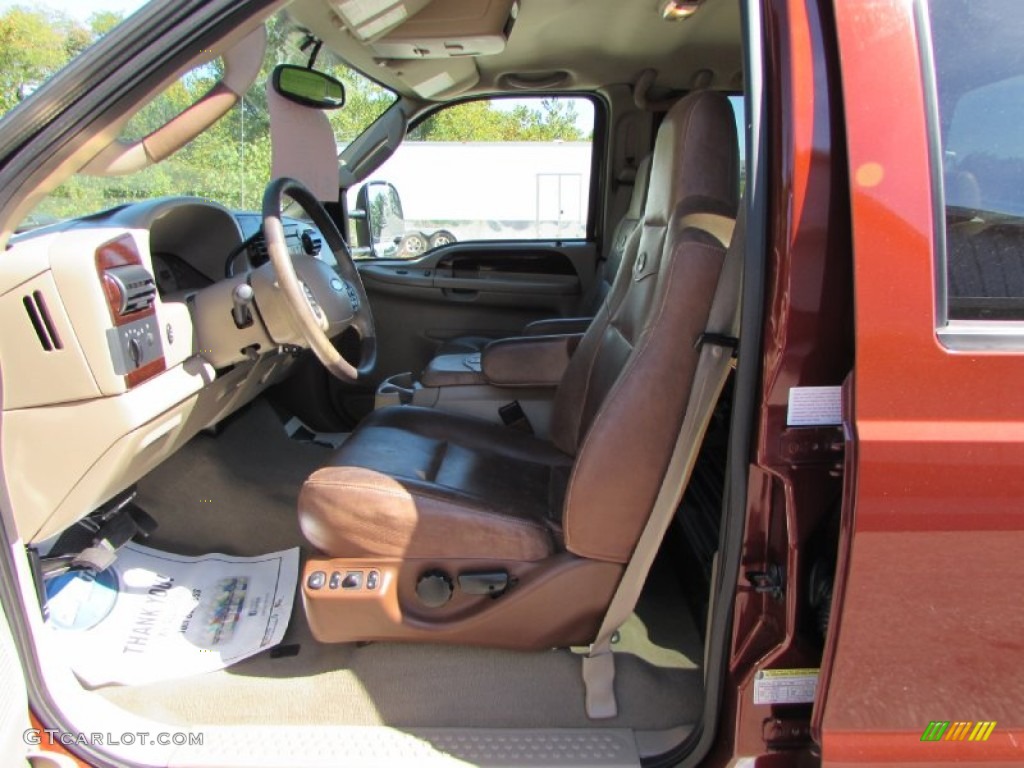 2005 F350 Super Duty King Ranch Crew Cab 4x4 - Dark Copper Metallic / Tan photo #34